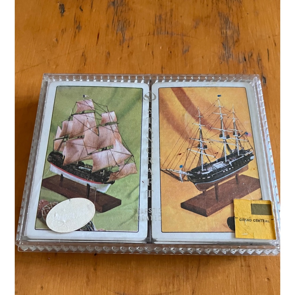 Stancraft Playing Cards Vintage Twin Deck Nautical Ships